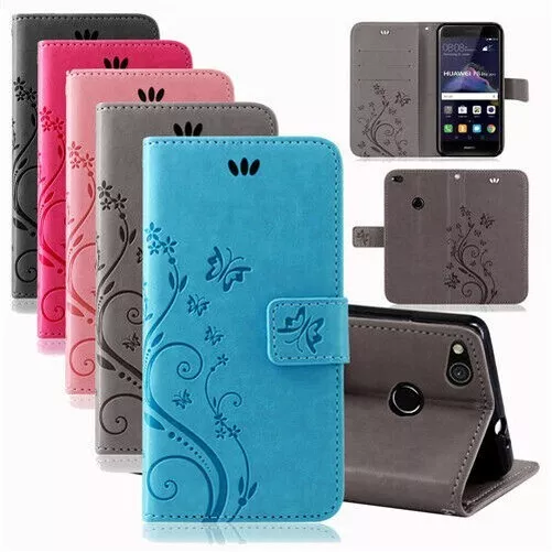 Huawei Étui Portable pour Téléphone Etui Coque Fleurs Rabattable Livre Housse