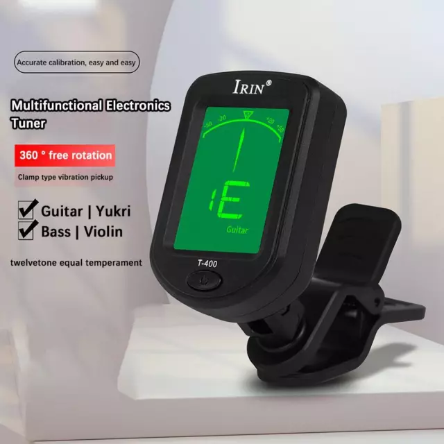 Digital Chromatic LCD,Clip-On Tuner For Guitar Ukulele Violin Acoustic- Electric