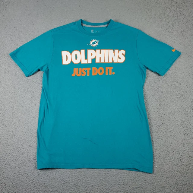Nike Miami Dolphins T Shirt Mens Large Blue Short Sleeve NFL Football