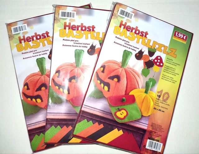 Bastelfilz In Herbstfarben, 10 Bögen In A4, OV, Aus Hobbyauflösung
