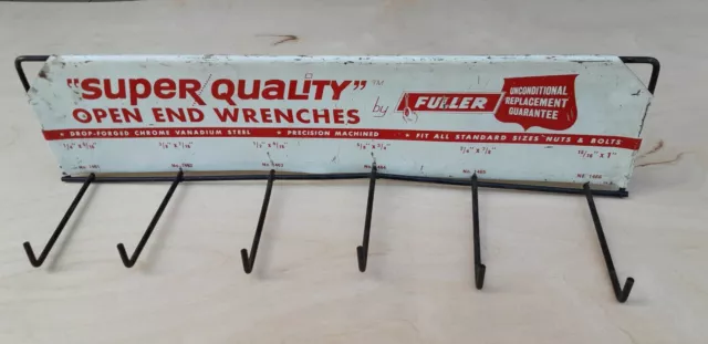 Vintage "Super Quality" Fuller Open-end Wrenches Sales Display Rack