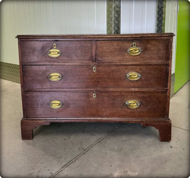 Antique 19th Century Solid Oak Chest of Drawers