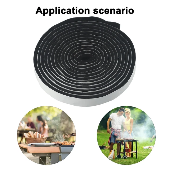HIGH HEAT BARBECUE Smoker Gasket BBQ Door Lid Grill Seal Adhesive