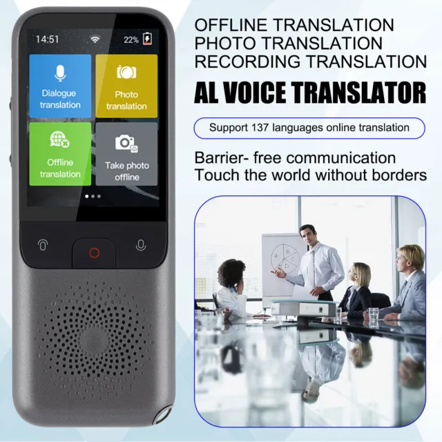 2024 Language Translator Device Real-time Smart Instant Voice 137+ Languages New