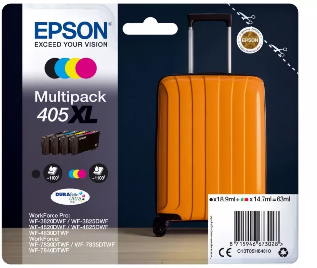 Cartouche Epson 405 XL Valise Multipack Encre Original