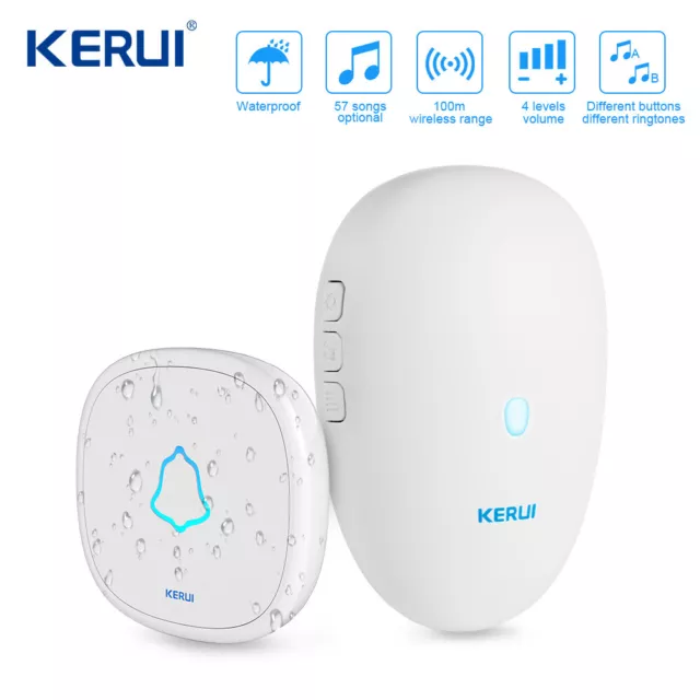 KERUI M521 Wireless Doorbell 57 Songs 300M Waterproof Smart Home Door Bell Chime