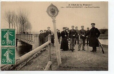 LEYR  AJONCOURT - Meurthe et Moselle - CPA 54 - Pont Frontiere - Soldat Douanier