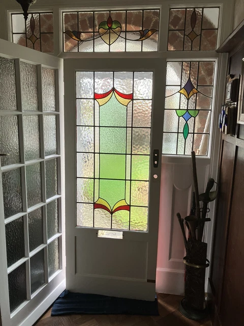 Art Deco Front Door 1930s Front Door Vintage Dior Stained Glass Front Door