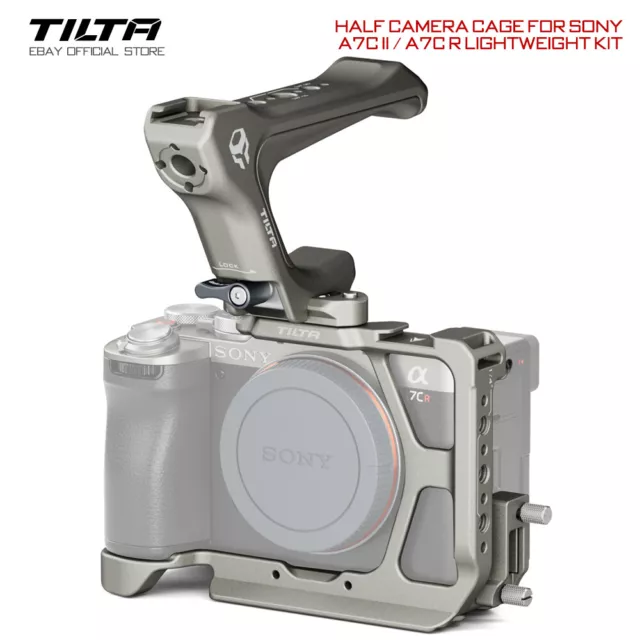 Kit ligero de media jaula inclinable para Sony a7C II/a7C + película mango superior de la OTAN