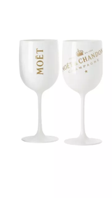 1x Moet Chandon, Ice Imperial Champagner Glas Acryl Becher  Weiß