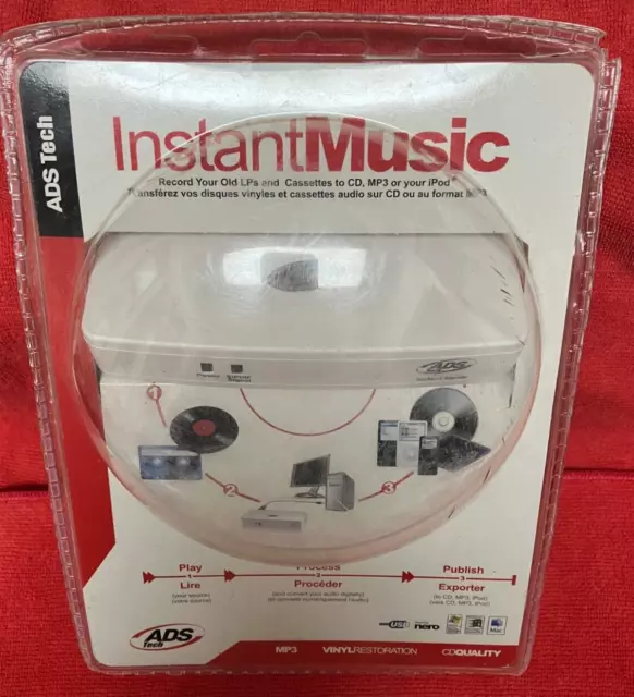 ADS Tech Instant Music Records Old Music to CD MP3 iPod  RDX-150-EF