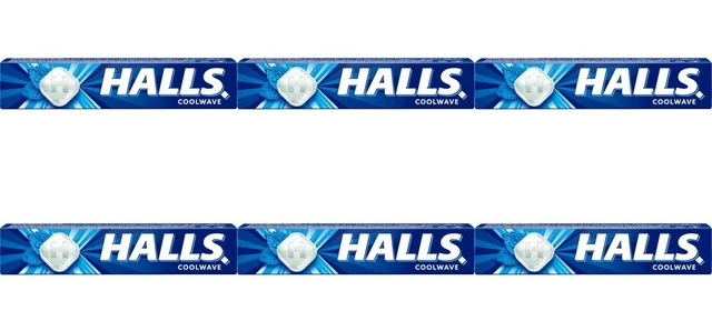6 x caramelle Halls, 1,2 once (33,5 g)