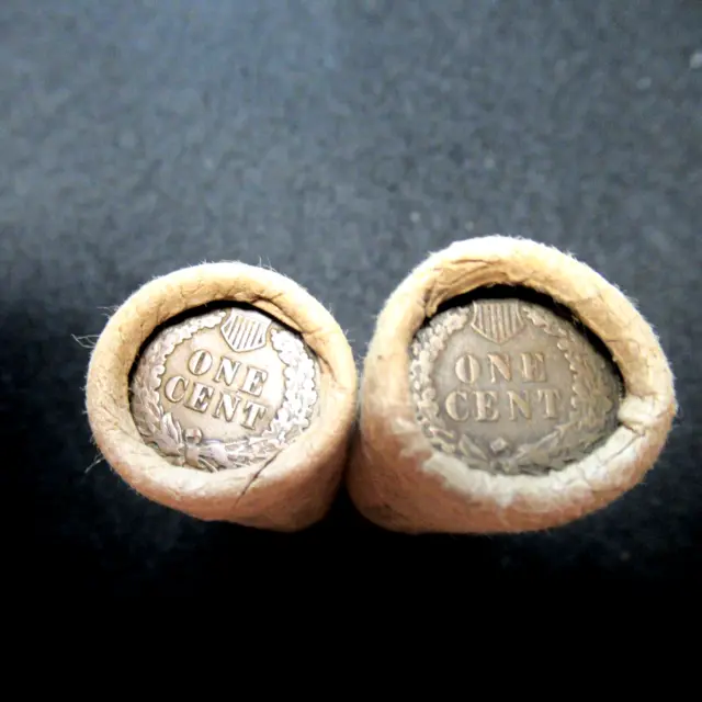 Vintage Indian Head Cent Penny/Lot Roll Of 50 Coins From Bank Of Montana  R-713