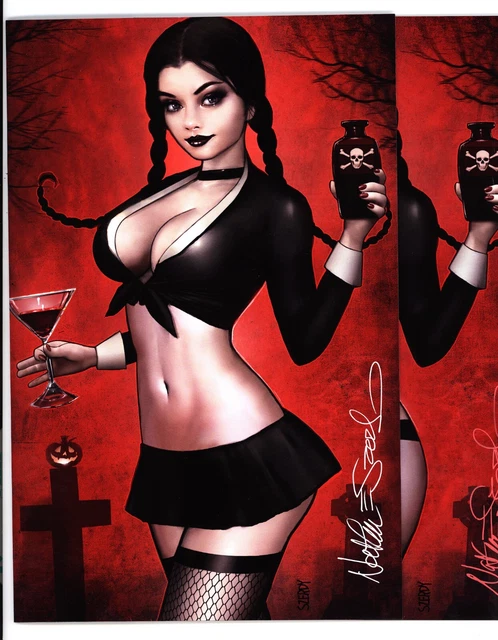 Zirty Girlz #2 Wednesday Addams Cosplay Signed By Nathan Szerdy Set Of Two Nm+