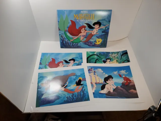 Disney The Little Mermaid II Lithographs Portfolio 11” X 14” Set Exclusive
