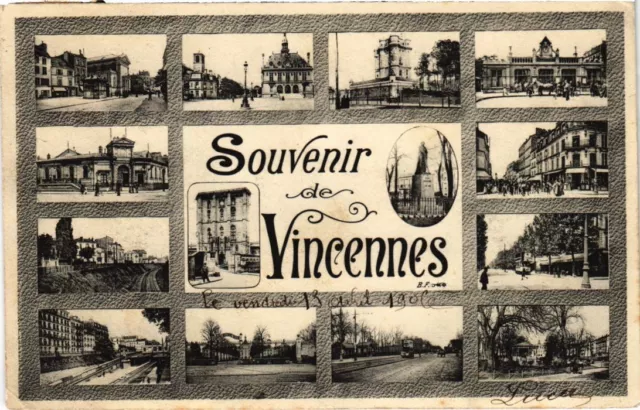 CPA AK Vincennes Souvenir de Vincennes FRANCE (1283299)