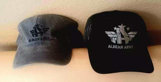 JASON ALDEAN "ALDEAN ARMY" Fan Trucker hat and Dad hat **LOT OF 2**