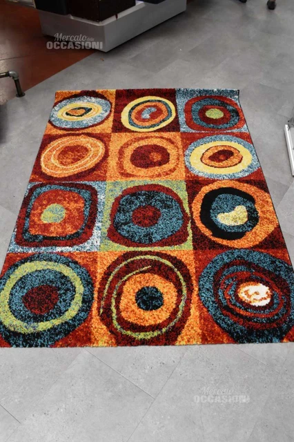 Tappeto Fantasia Cerchi Colorati 120x170 Cm