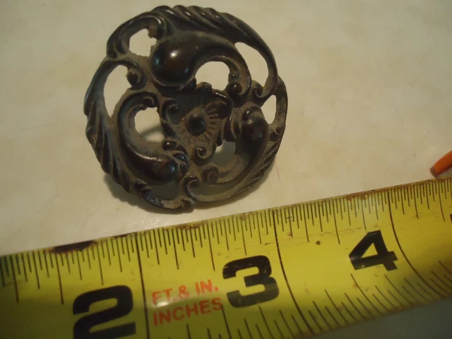 Vintage Ornate Brass Drawer Pulls Cabinet Door Dresser Knob