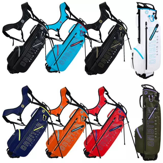 FastFold Orbiter Golf Stand Bag Water Resistant Divider Dual Carry Strap