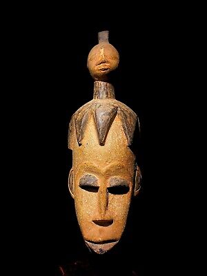 African Tribal Art Wooden Carved Mask Fine Stunning BAGA NIMBA MASK -1080