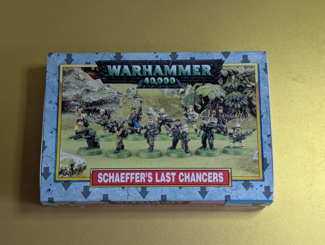 Figurines Warhammer 40k : Schaeffer's Last Chancers En Métal, Oldhammer 1998, Troupes Astra Militarum Non Peintes