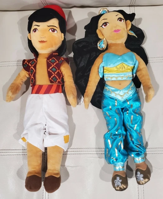 DISNEY ALADDIN & Princess Jasmine Soft Doll 15" Broadway Musical Plush