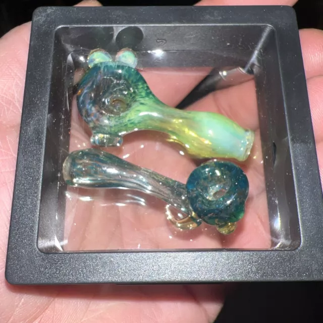 Heady Glass Mini Sherlock Tobacco Pipe Set Illuminati Super Unobtainium Slyme