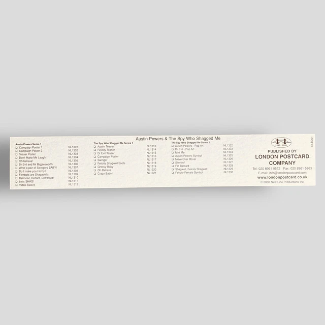 Austin Powers The Spy Who Shagged Me Collectible Promotional Bookmark 2