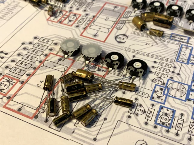 PREMIUM Reparatursatz REVOX B77 KOMPLETT Kondensatoren Trimmer Repairkit MK1-MK2 2