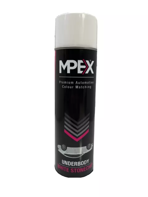 Mpex White Stone Chip Anti Gravel Aerosol Spray Paint Oversprayable 500ml Can