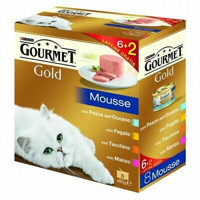 Gourmet Gold Mousse Multipack 8 x 85 gr - gusti vari - alimento umido per gatto