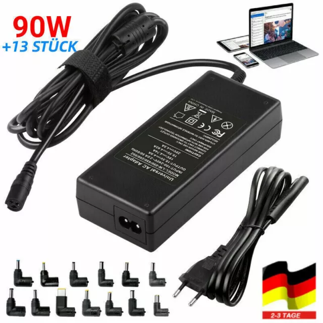 13* Universal Ladekabel Ladegerät 90W für Acer Dell HP Netzteil Laptop Notebook