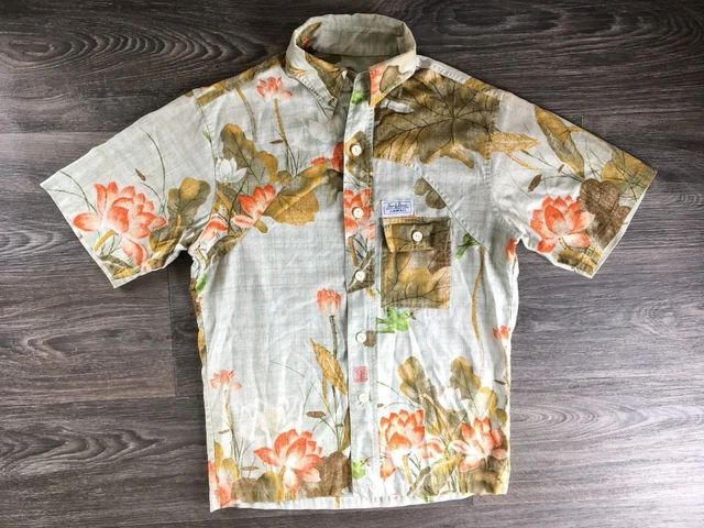 Chemise Hawaïenne Vintage Années 50-60 Made In California Taille L - Parfait État