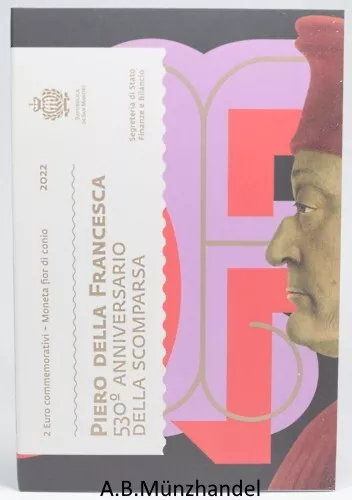 San Marino 2022 2 Euro-Gedenkmünze - Piero della Francesca
