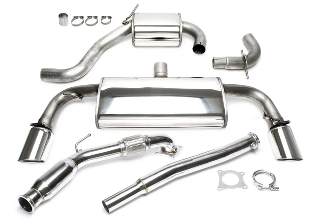 Set aggiornamento impianto di scarico duplex acciaio inox + downpipe con Sport-Kat VW Golf 6 TSI