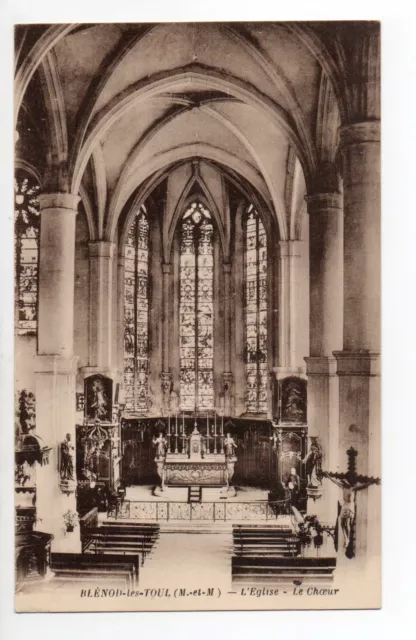 BLENOD LES TOUL Meurthe et moselle CPA 54 l'église le choeur vue intérieure