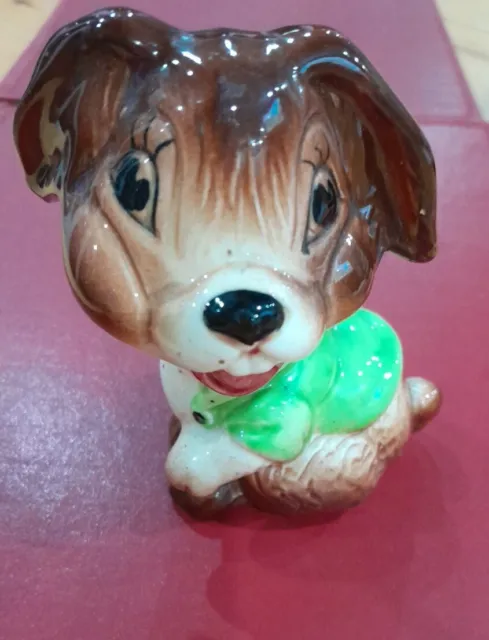 Vintage Pottery 1950/1960s Wetherby Hanley, Smiley Cute Dog Figure, Collectable