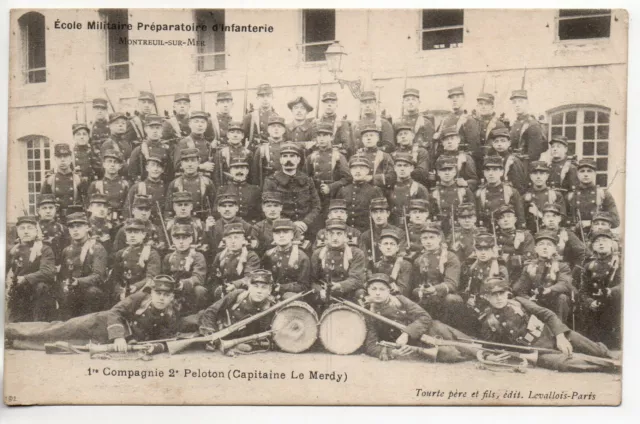 MONTREUIL SUR MER - Pas de Calais - CPA 62 - Ecole Militaire  Capitaine Le Merdy