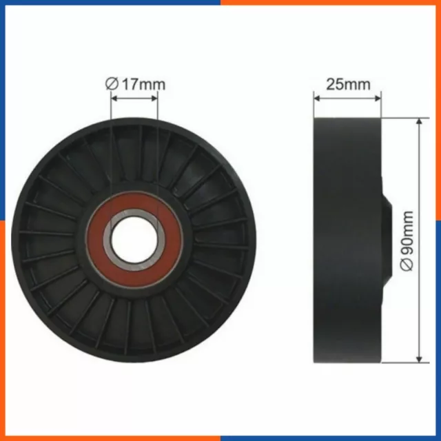Galet tendeur de courroie d'accessoire pour OPEL | WG1236562, 1221951, V85558