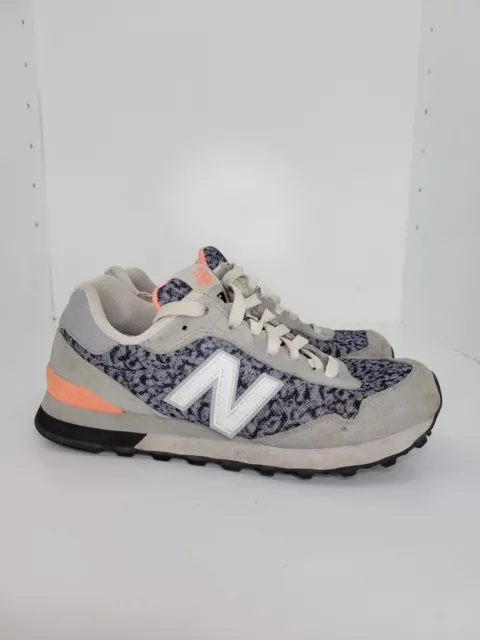 New Balance 515 Women's Size 7.5 Classic Grey Blue Coral Suede Athletic shoes