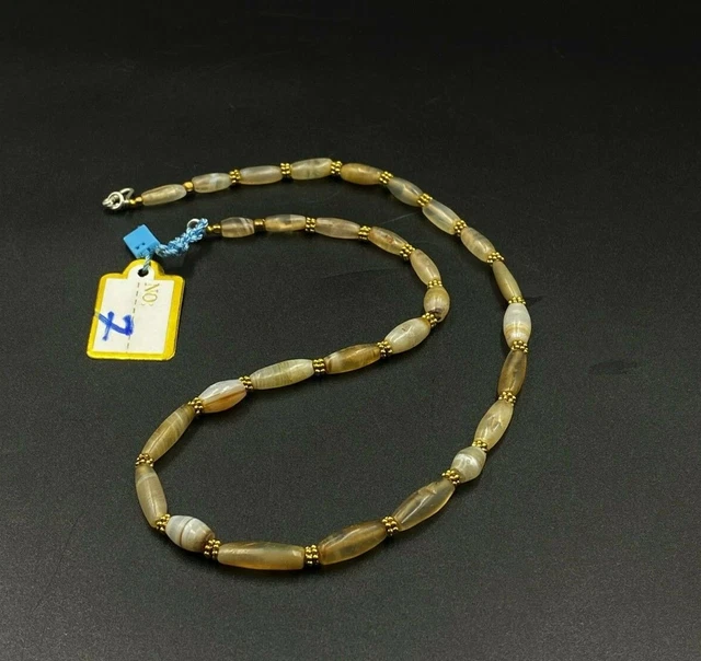 OLD Beads Antique Trade Jewelry Agate Necklace Ancient Antiquities Burmese 7