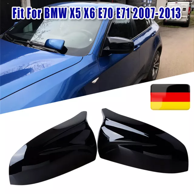 2x M Stil Spiegelkappe Aussenspiegel Gehäuse Kappen Für BMW X5 X6 E70 E71 07-13