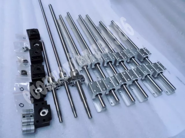 2 xSBR16-400/SBR20-1600/1600mm rail +RM1605-550/1550/1550mm ballscrew+BK12/BF12