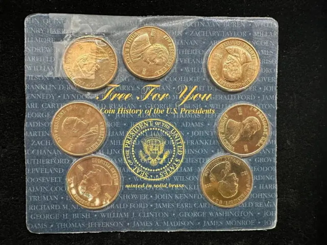 1997 Readers Digest History Of The U.s. Presidents Brass Presidential Coin Set**