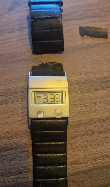 BRAUN DW30 BN0076SLBKG Digital Watch Dieter Rams Reissue Strap Broken 95.00 PicClick UK