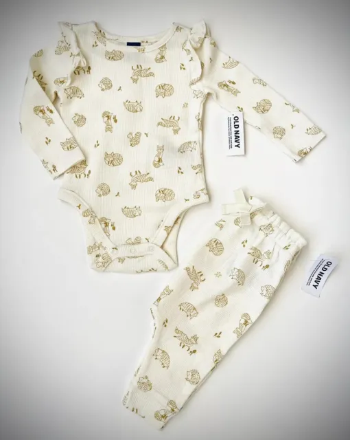 Newborn Infant Baby Girl Clothes Bodysuit Romper Pants Set 3-6 Months Outfit Fox