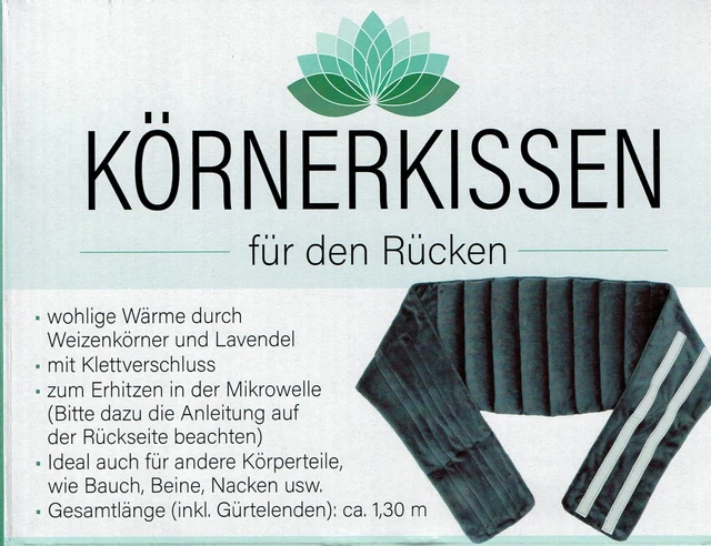 XXL Körnerkissen für den Rücken Wärmekissen mit Weizen Lavendelkissen Kissen neu