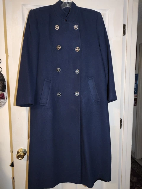 Fleurette double breast long reefer coat NAVY 100% camel hair ladies DETAILS Fleurette double breast long reefer coat NAVY 100% camel hair ladies DETAILS