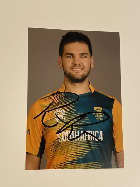 Rilee Rossouw - SOUTH AFRICA CRICKET SIGNED 6X4 PHOTO